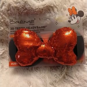 🎀Minnie Mouse "Ruby Glitz" 💄Spa Headband 🎀~NIB♦️✨